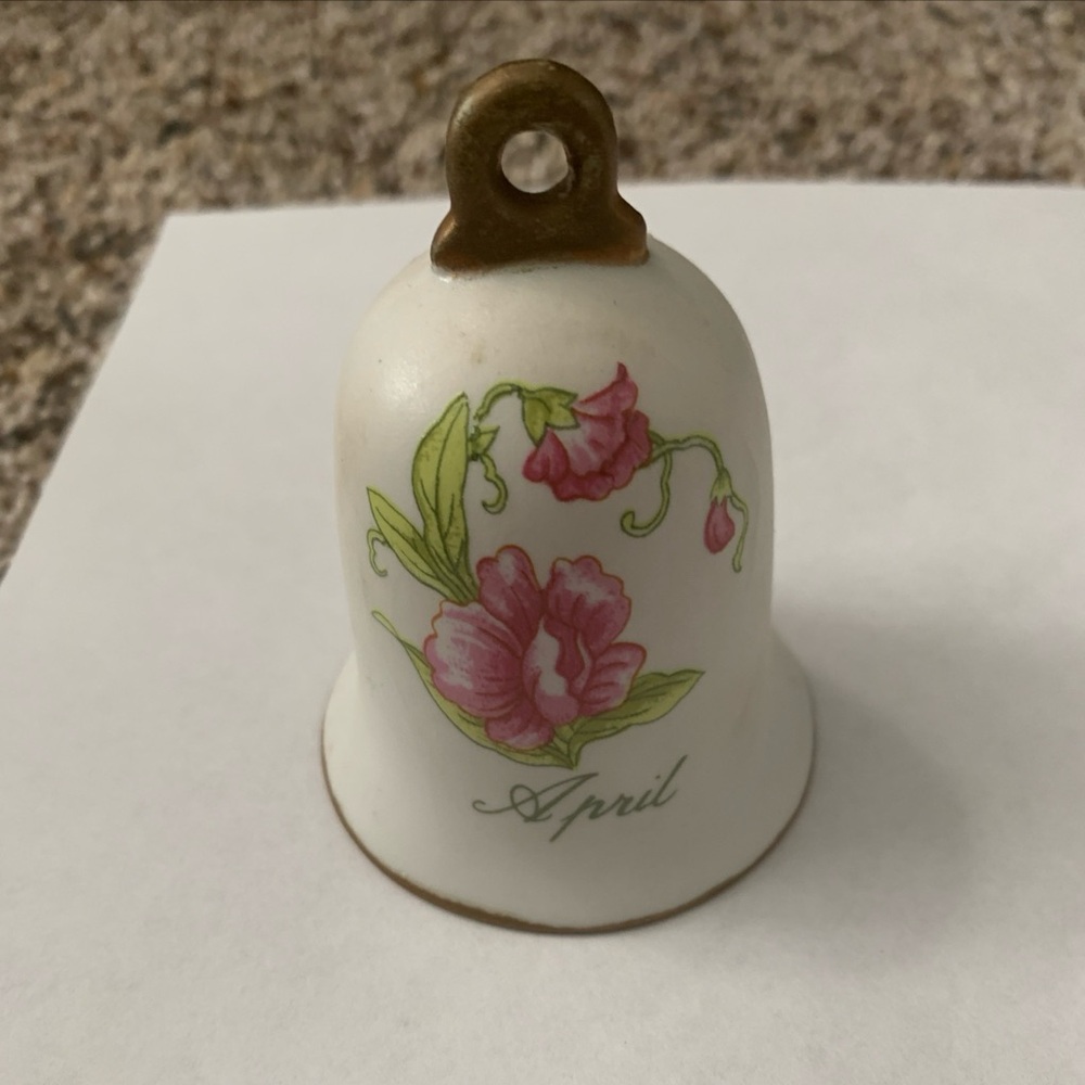 Vintage Lefton China Hand Painted April Bell